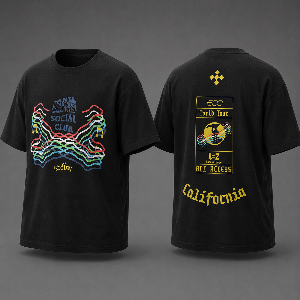 1500 Social Club “California World Tour” Tee