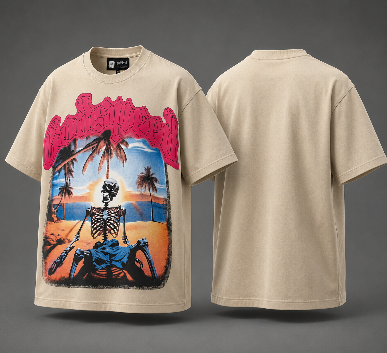 GodSpeed “Paradise Bones” Oversized Graphic Tee